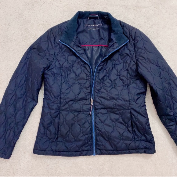 Tommy Hilfiger Navy Blue Quilted Coat Jacket S - Picture 6 of 11